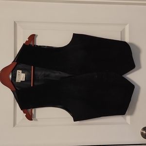 Black suede vest, lined, large
